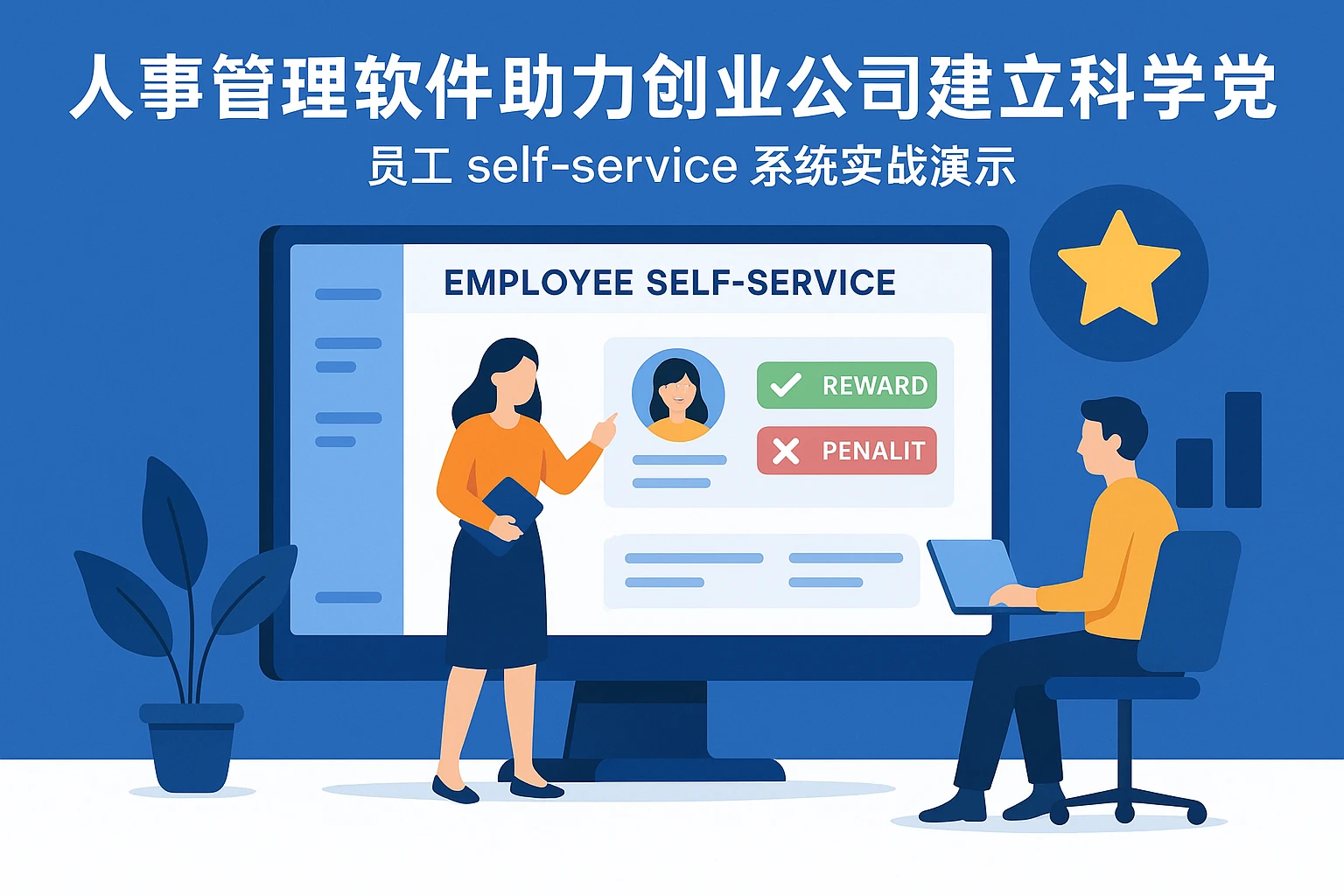 人事管理软件助力创业公司建立科学奖惩制度 - 员工自助系统实战演示