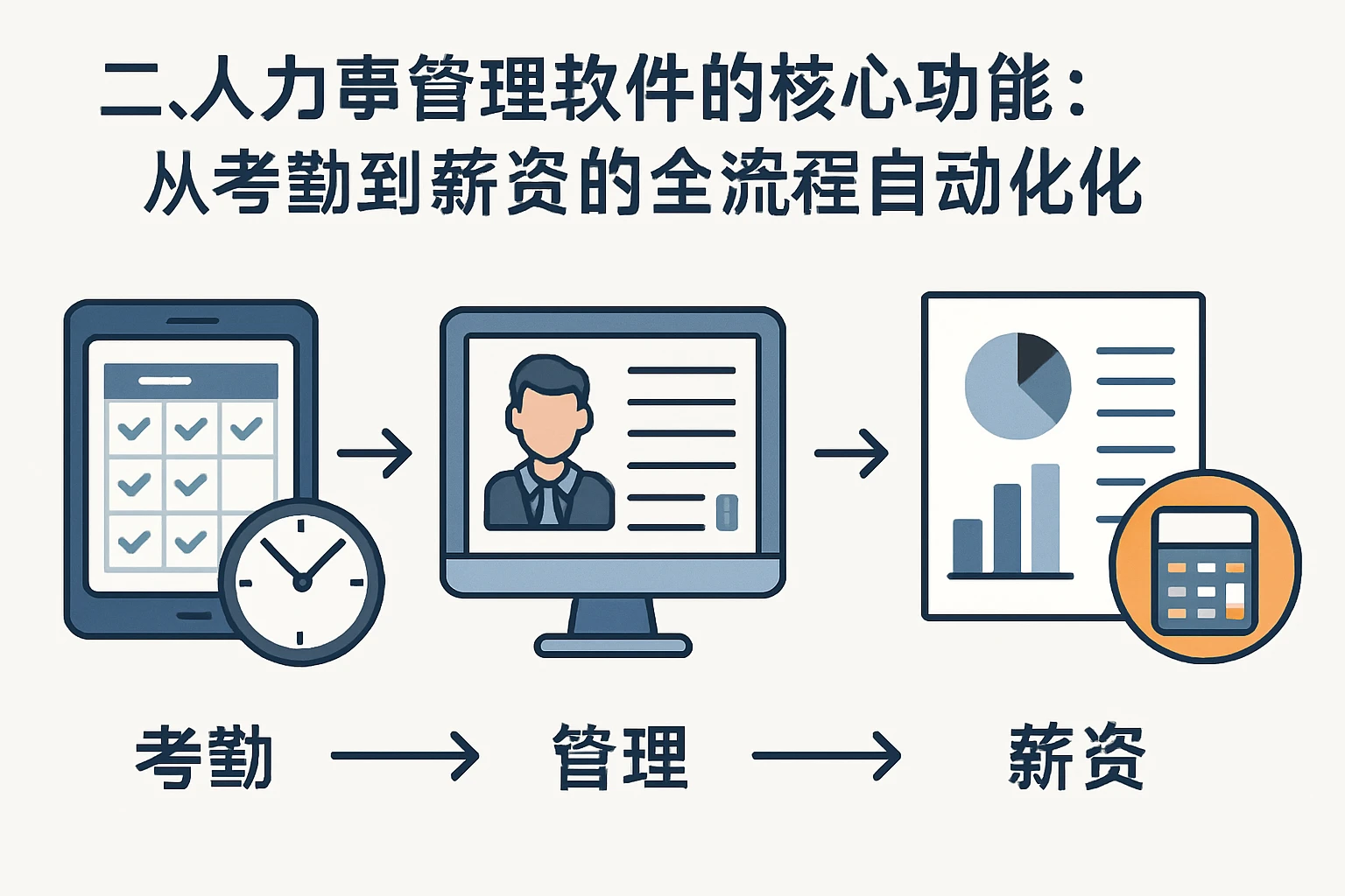 二、人事管理软件的核心功能：从考勤到薪资的全流程自动化