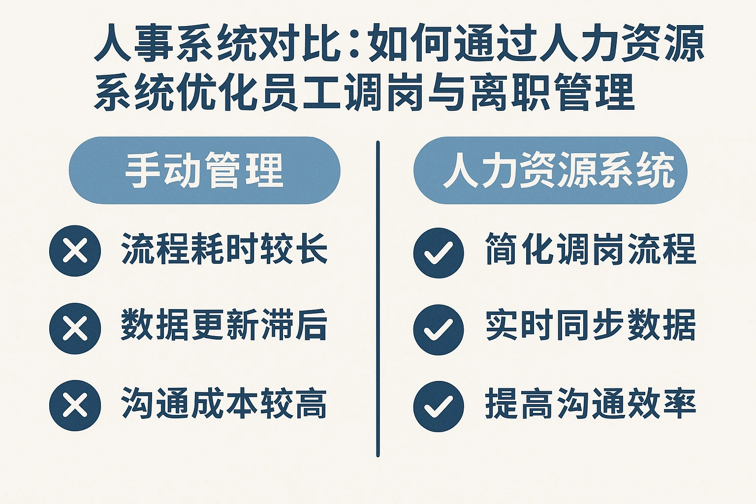 人事系统对比：如何通过人力资源系统优化员工调岗与离职管理