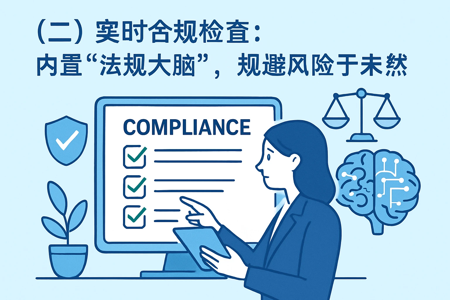(二)实时合规检查:内置“法规大脑”,规避风险于未然