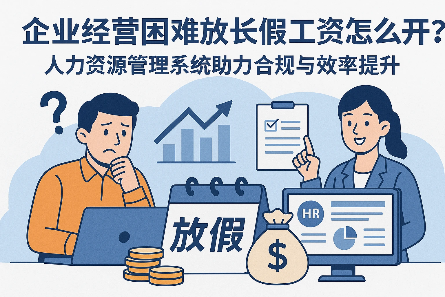 企业经营困难放长假工资怎么开？人力资源管理系统助力合规与效率提升