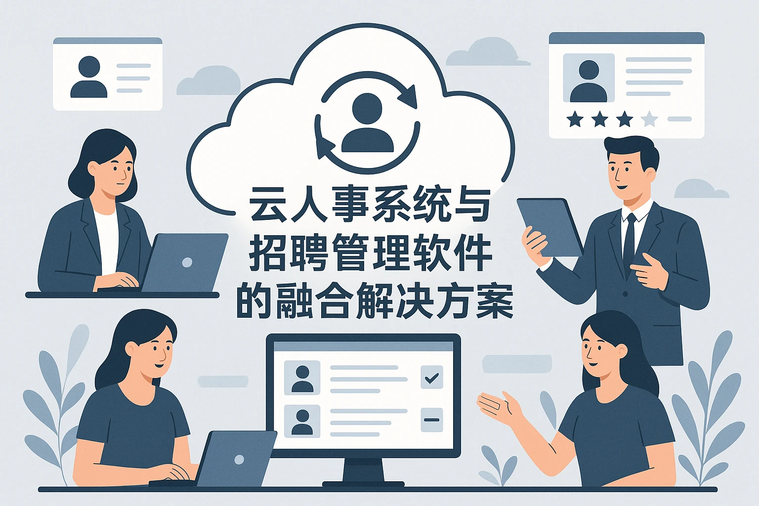 引入云人事系统与招聘管理软件的融合解决方案后: