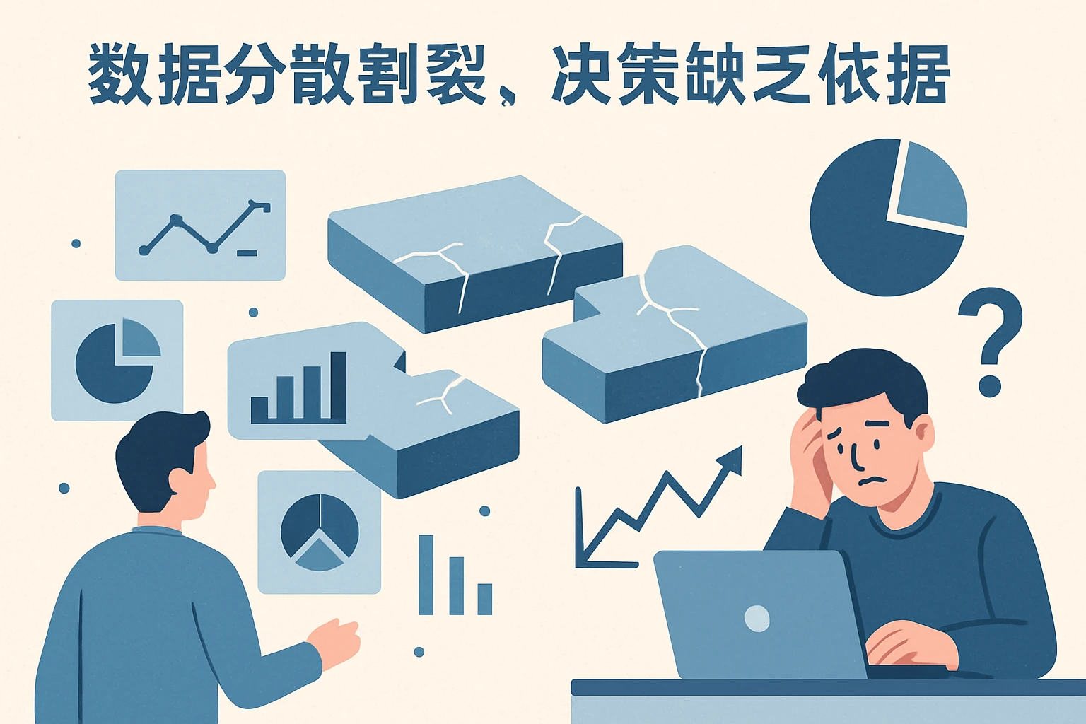2. 数据分散割裂，决策缺乏依据