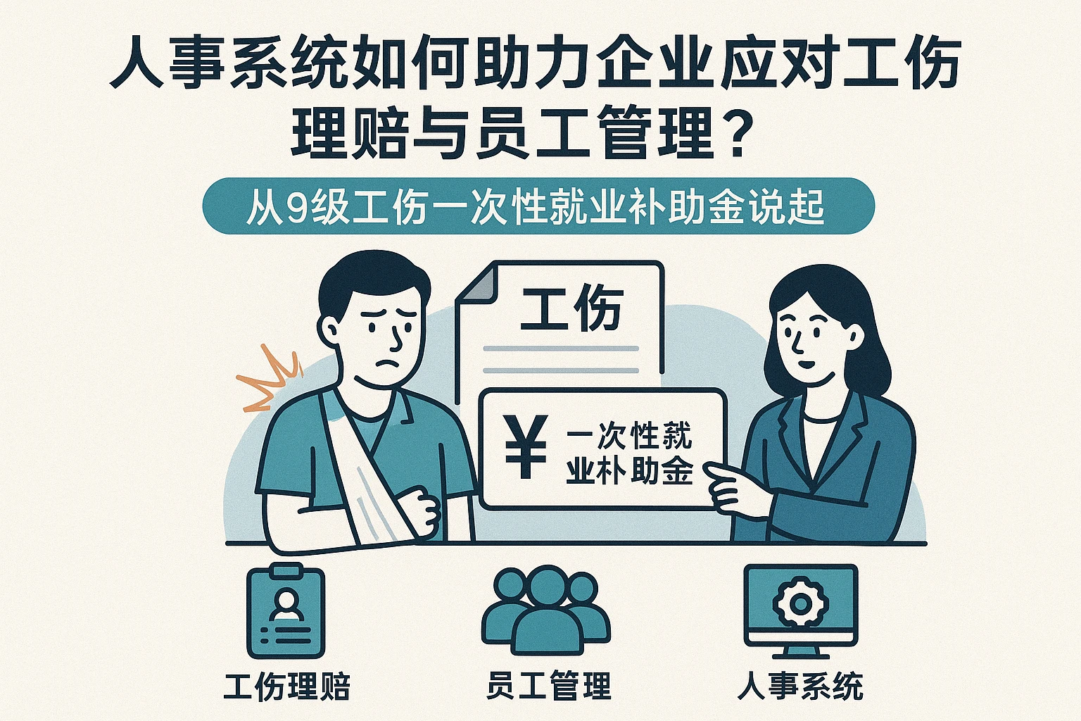 人事系统如何助力企业应对工伤理赔与员工管理？——从9级工伤一次性就业补助金说起