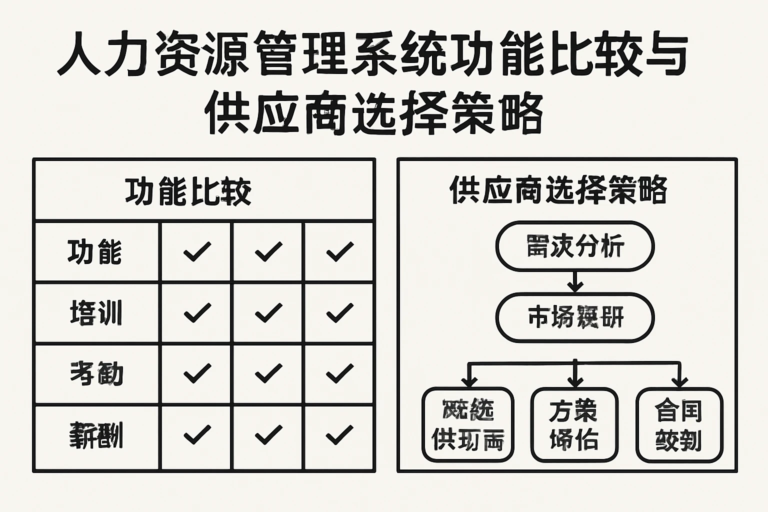 人力资源管理系统功能比较与供应商选择策略