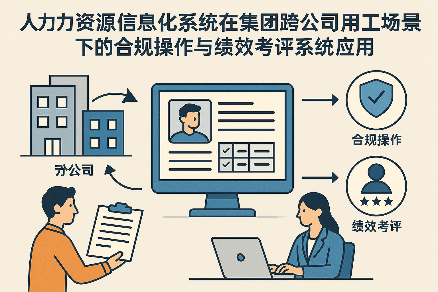 人力资源信息化系统在集团跨公司用工场景下的合规操作与绩效考评系统应用