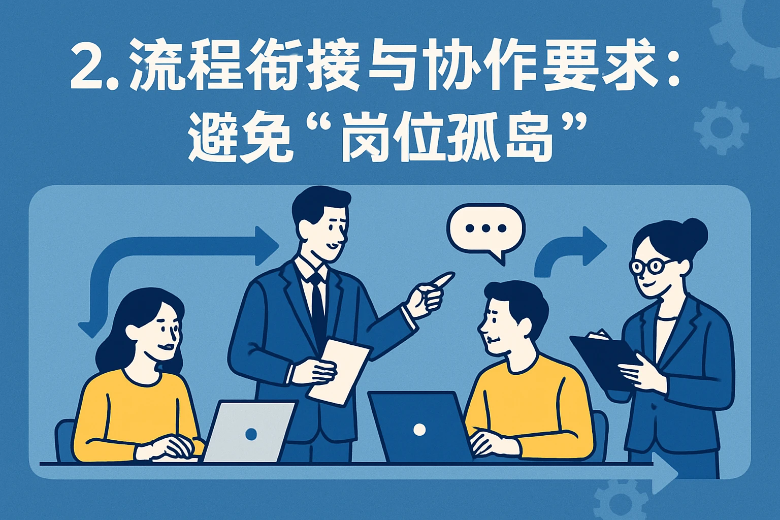 2. 流程衔接与协作要求:避免“岗位孤岛”