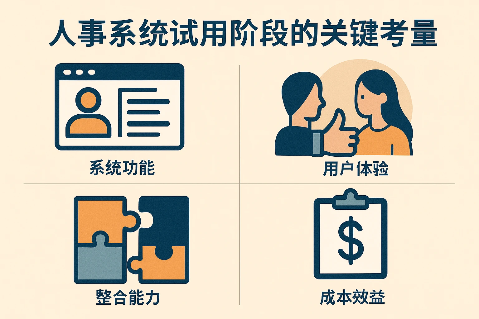 人事系统试用阶段的关键考量