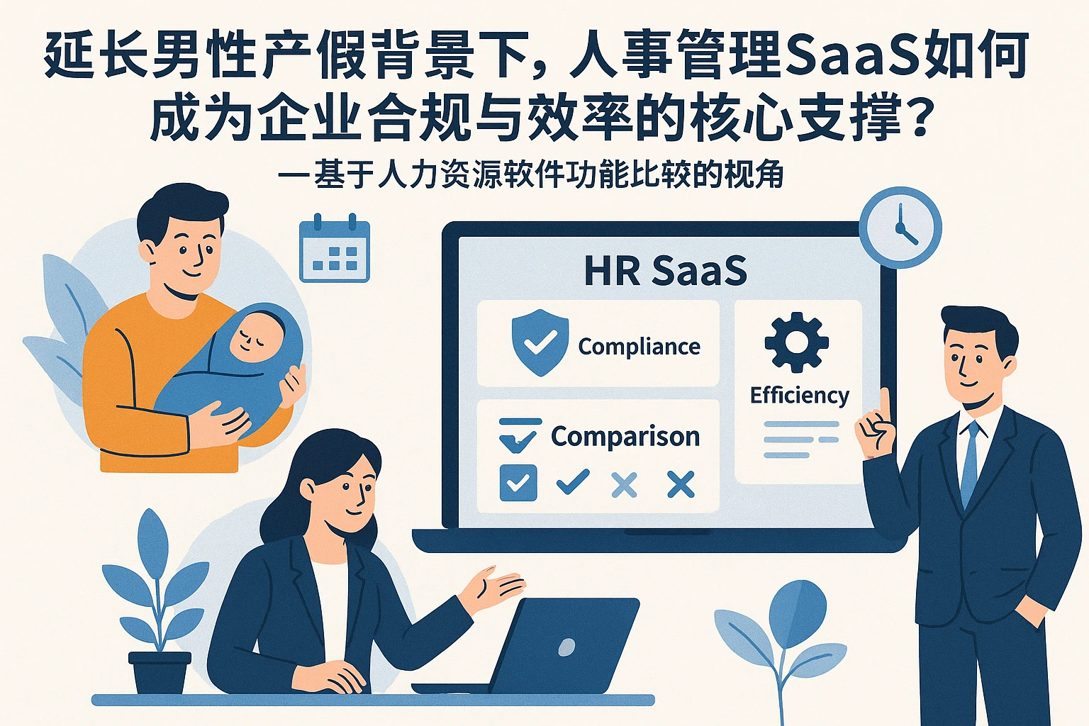 延长男性产假背景下,人事管理SaaS如何成为企业合规与效率的核心支撑?——基于人力资源软件功能比较的视角