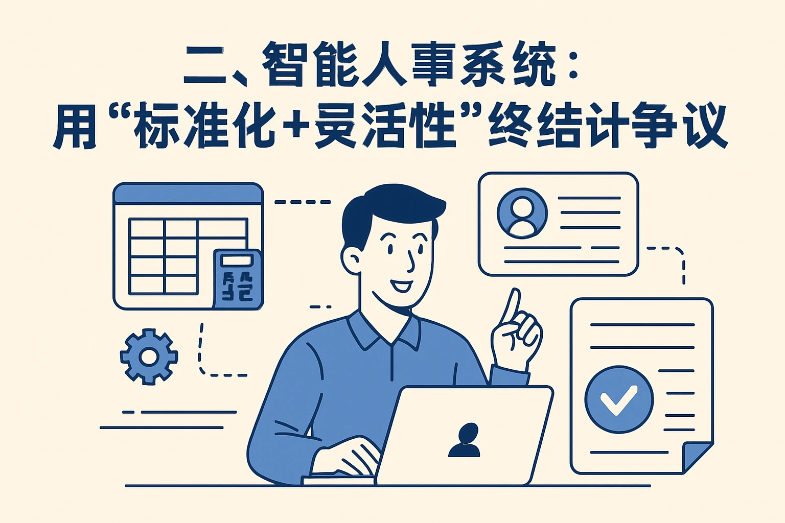 二、智能人事系统：用“标准化+灵活性”终结计算争议