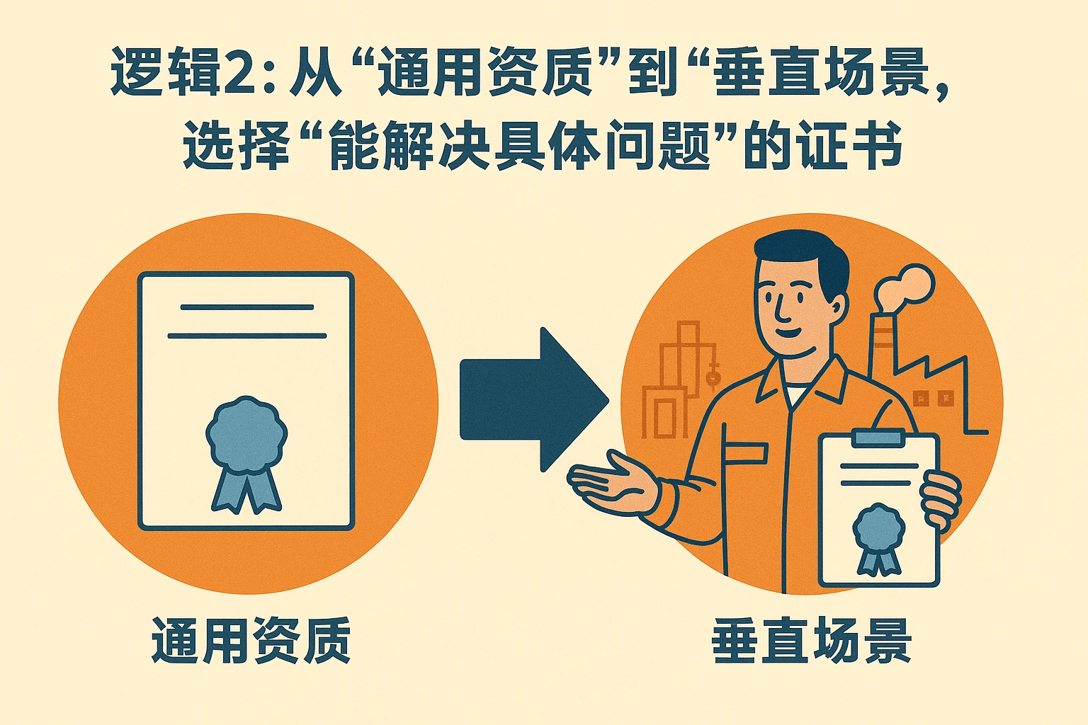逻辑2:从“通用资质”到“垂直场景”,选择“能解决具体问题”的证书