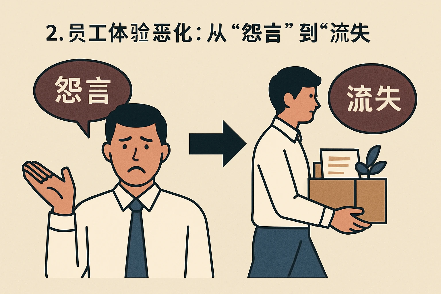 2. 员工体验恶化:从“怨言”到“流失”