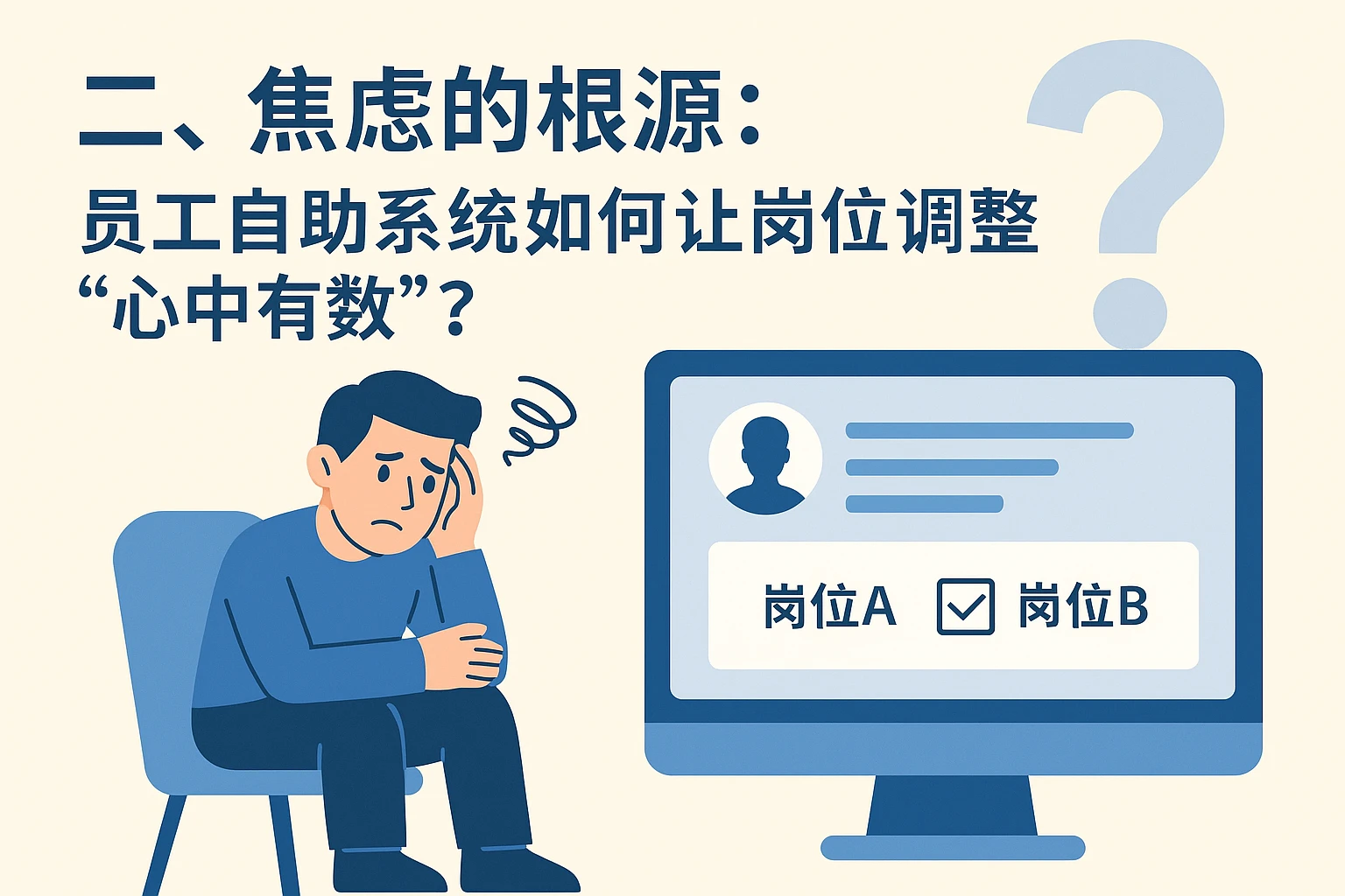 二、焦虑的根源：员工自助系统如何让岗位调整“心中有数”？