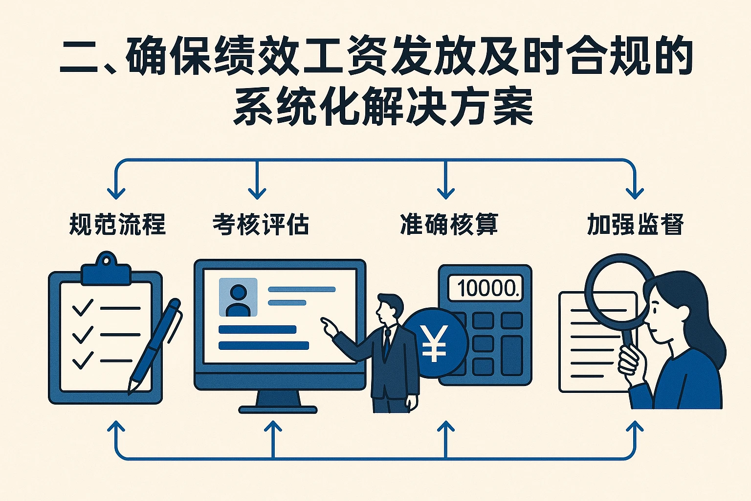 二、确保绩效工资发放及时合规的系统化解决方案