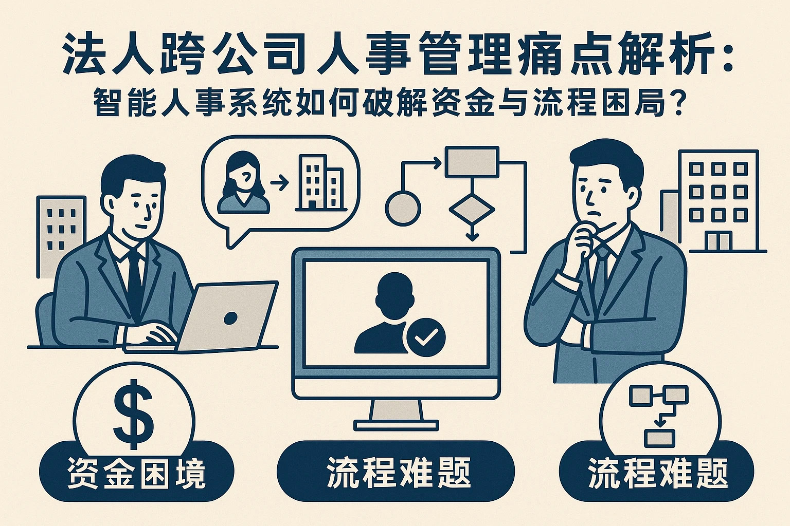 法人跨公司人事管理痛点解析：智能人事系统如何破解资金与流程困局？