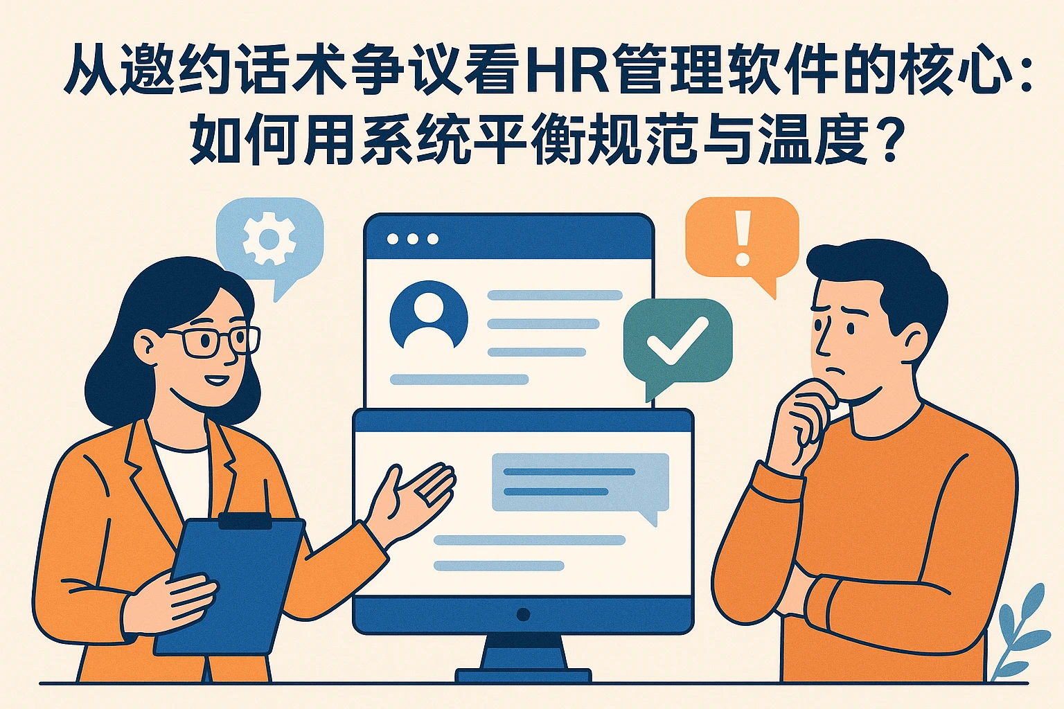 从邀约话术争议看HR管理软件的核心价值：如何用系统平衡规范与温度？