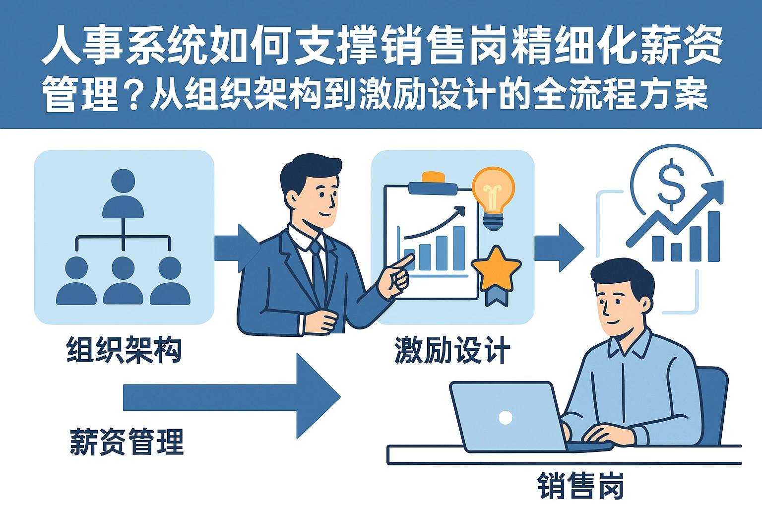人事系统如何支撑销售岗精细化薪资管理?从组织架构到激励设计的全流程方案