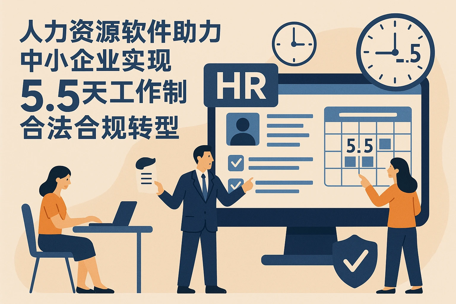 人力资源软件助力中小企业实现5.5天工作制合法合规转型