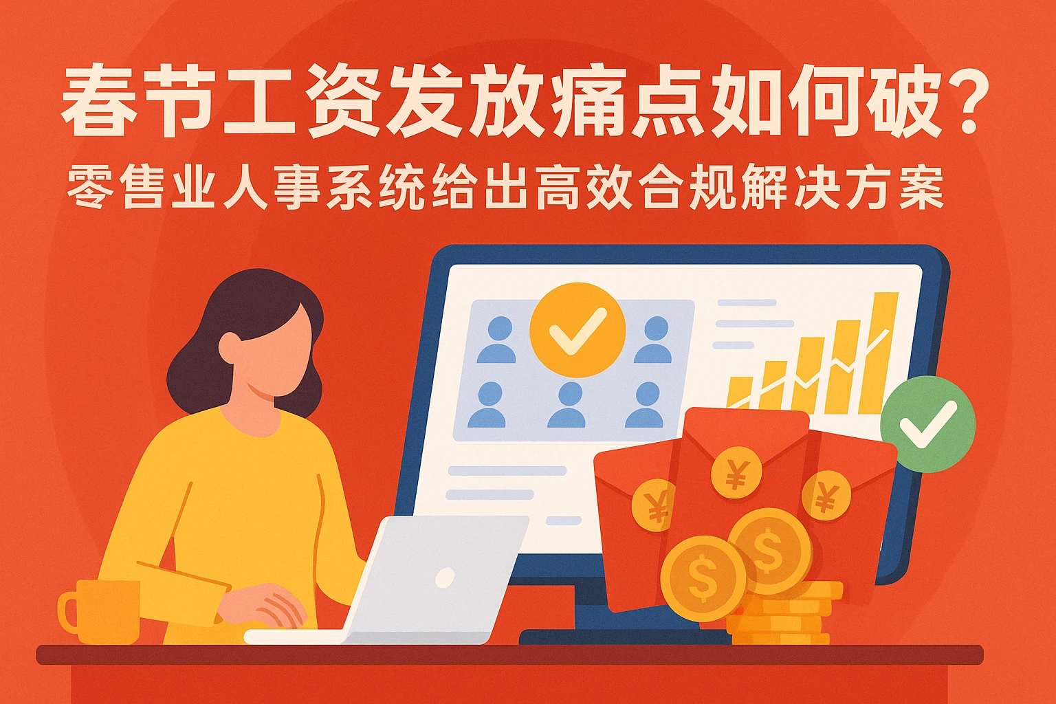春节工资发放痛点如何破?零售业人事系统给出高效合规解决方案