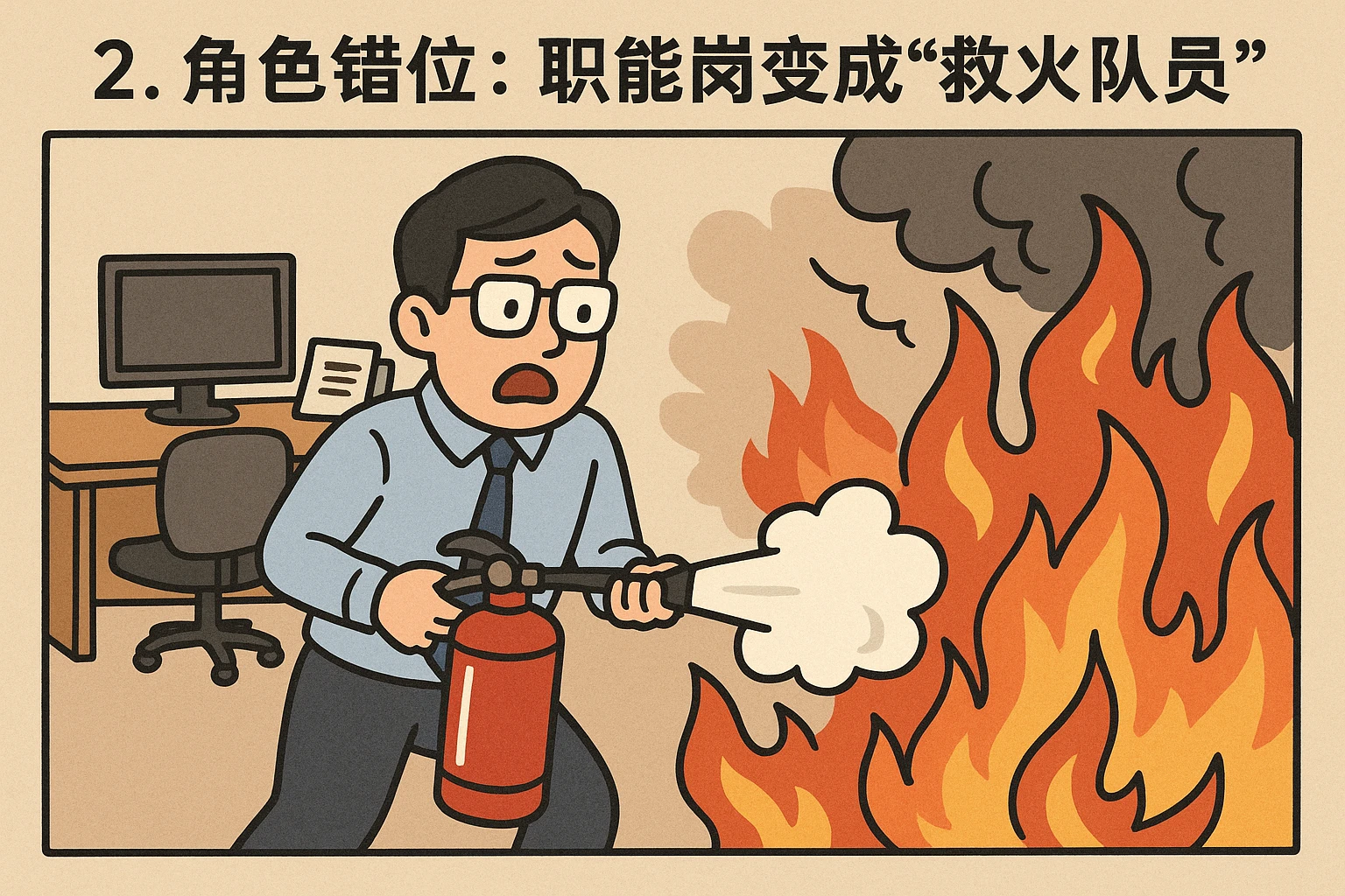 2. 角色错位：职能岗变成“救火队员”