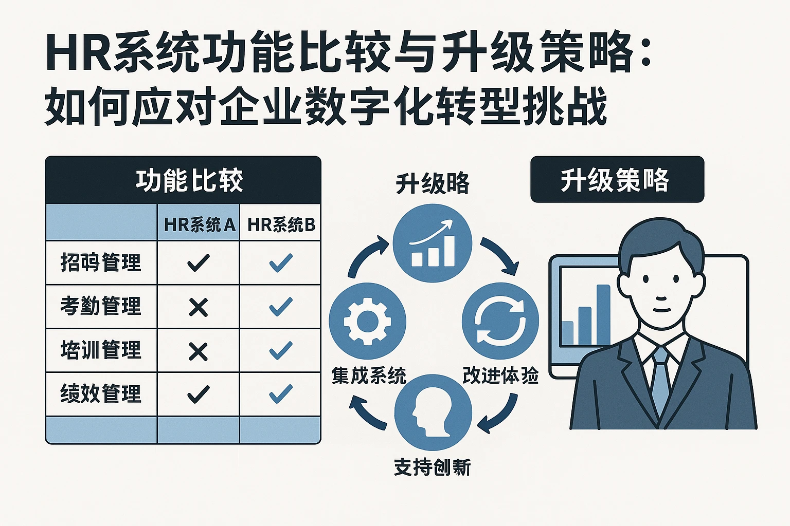 人力资源系统功能比较与升级策略:如何应对企业数字化转型挑战