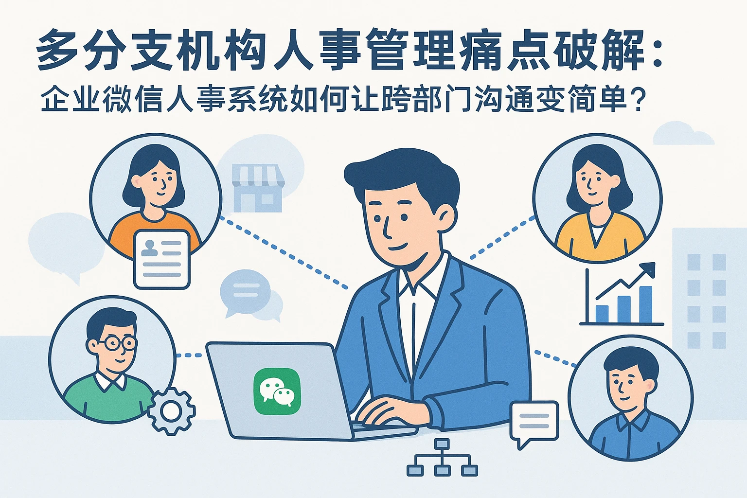 多分支机构人事管理痛点破解：企业微信人事系统如何让跨部门沟通变简单？