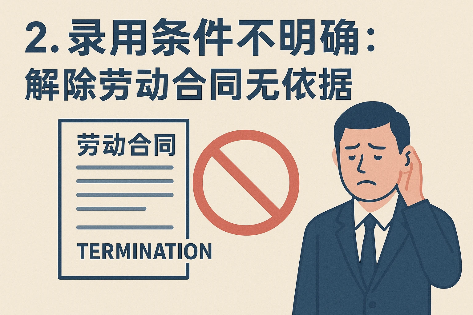 2. 录用条件不明确：解除劳动合同无依据