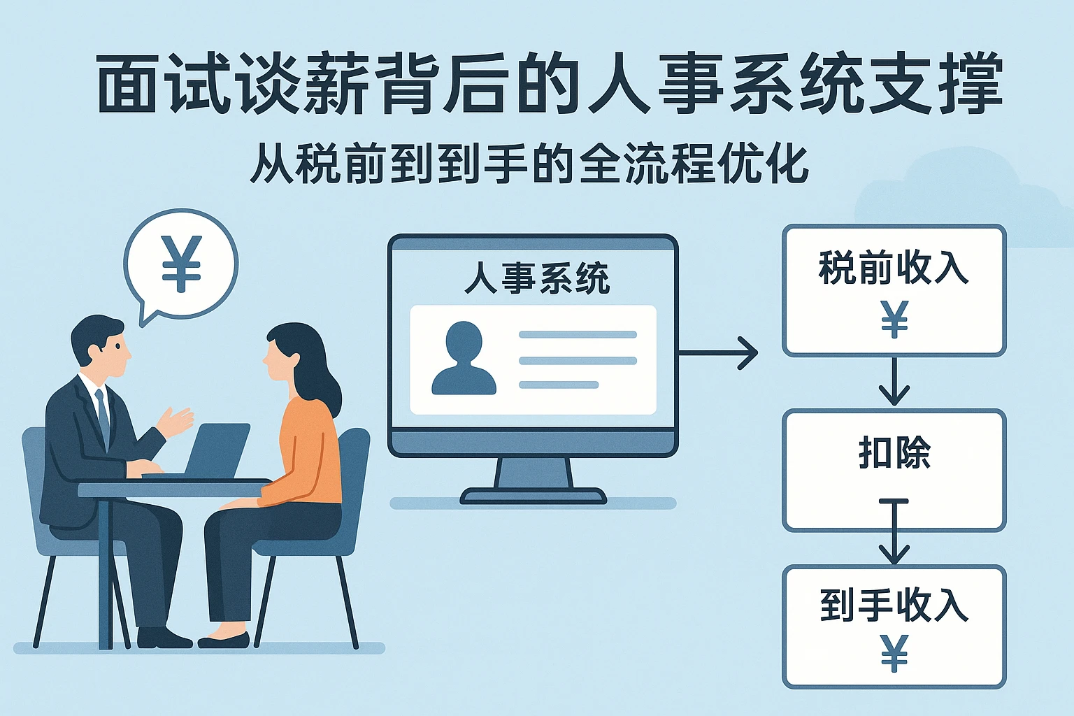 面试谈薪背后的人事系统支撑：从税前到到手的全流程优化