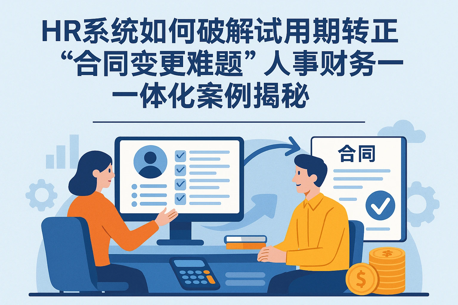 HR系统如何破解试用期转正“合同变更难题”？人事财务一体化案例揭秘