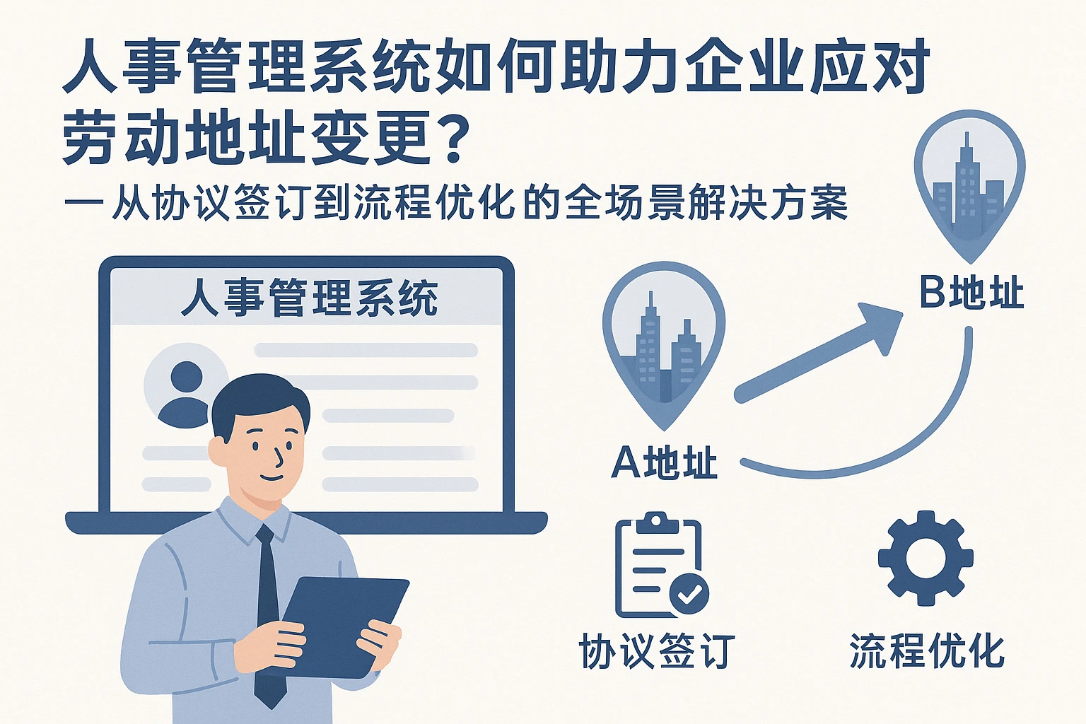 人事管理系统如何助力企业应对劳动地址变更?——从协议签订到流程优化的全场景解决方案