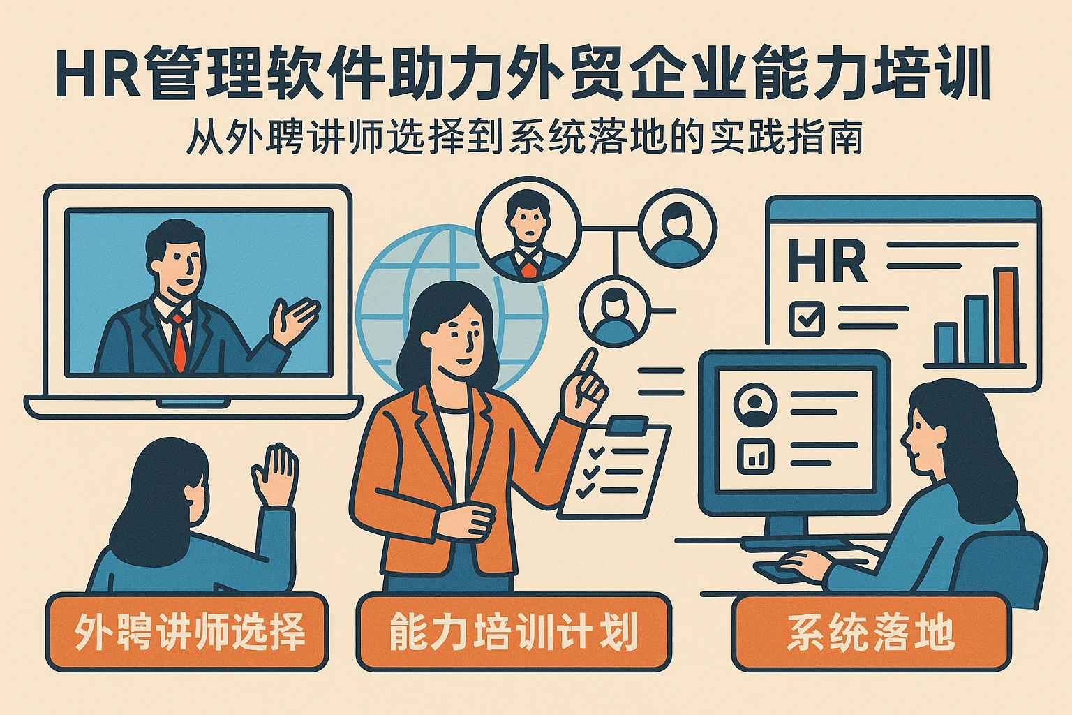 HR管理软件助力外贸企业能力培训:从外聘讲师选择到系统落地的实践指南