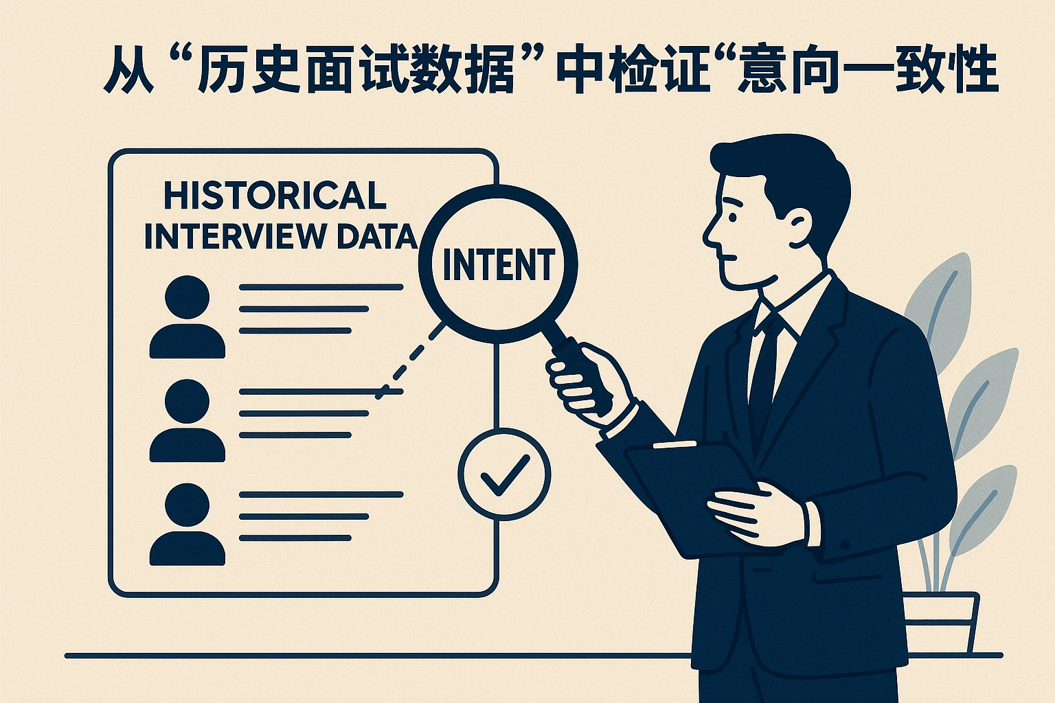 2. 从“历史面试数据”中验证“意向一致性”