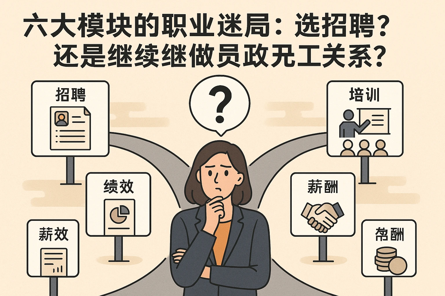 2. 六大模块的职业迷局：选招聘？培训？还是继续做员工关系？