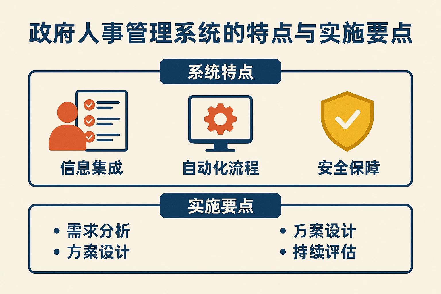 政府人事管理系统的特点与实施要点