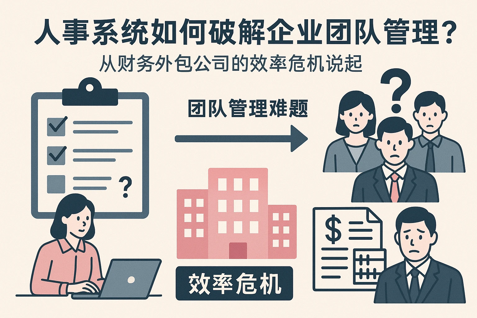 人事系统如何破解企业团队管理难题?从财务外包公司的效率危机说起