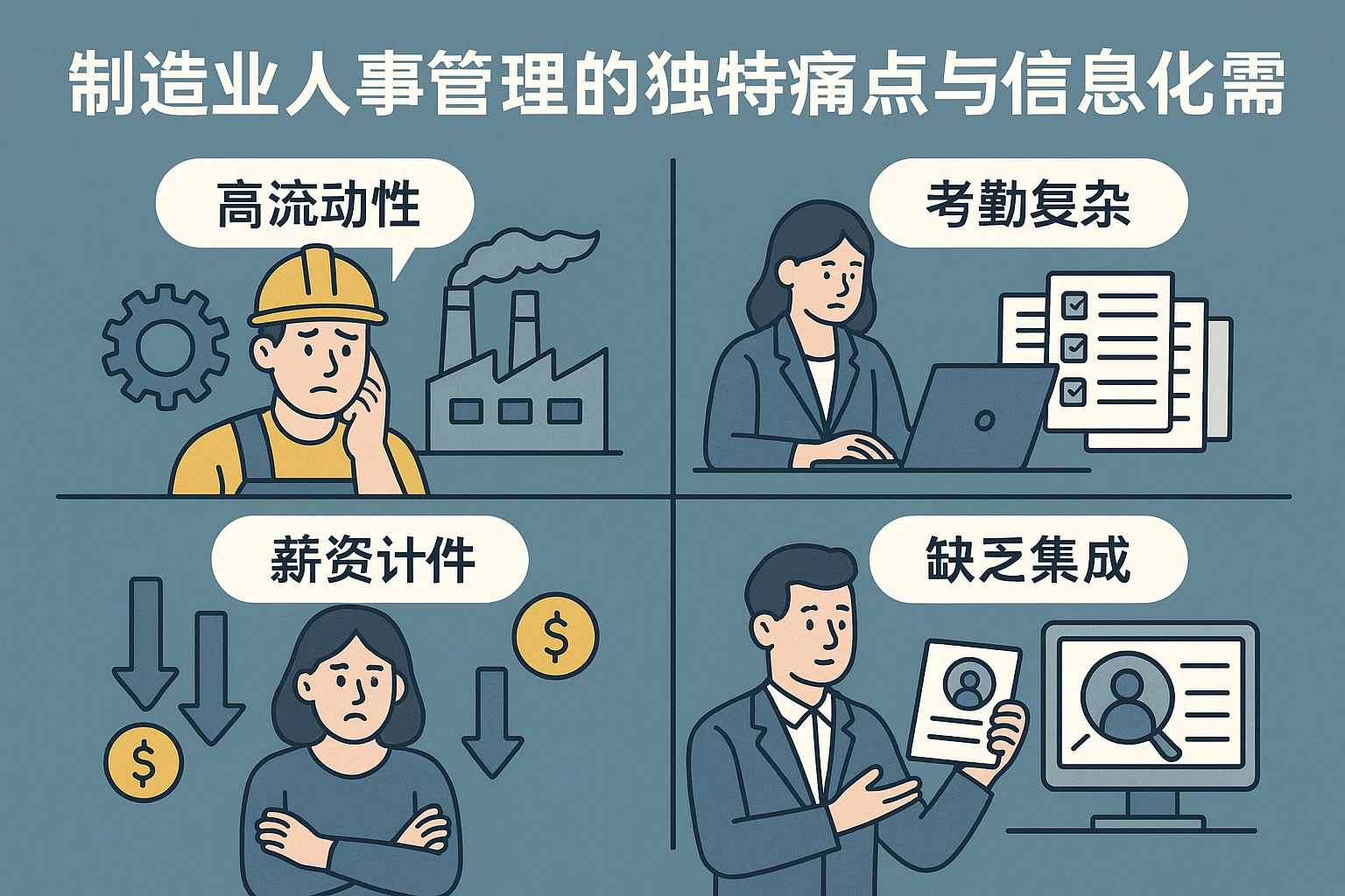 制造业人事管理的独特痛点与信息化需求
