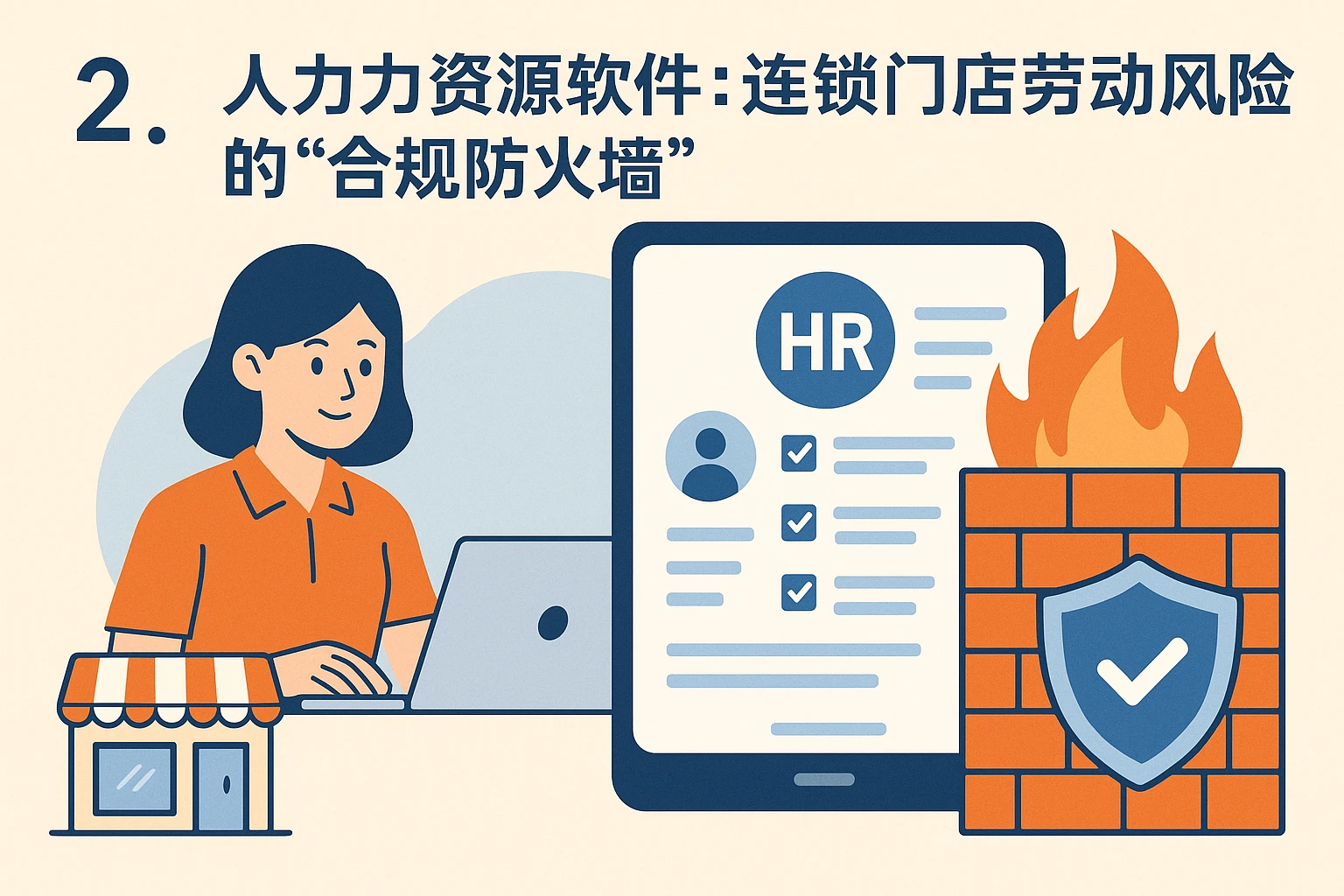 二、人力资源软件：连锁门店劳动风险的“合规防火墙”