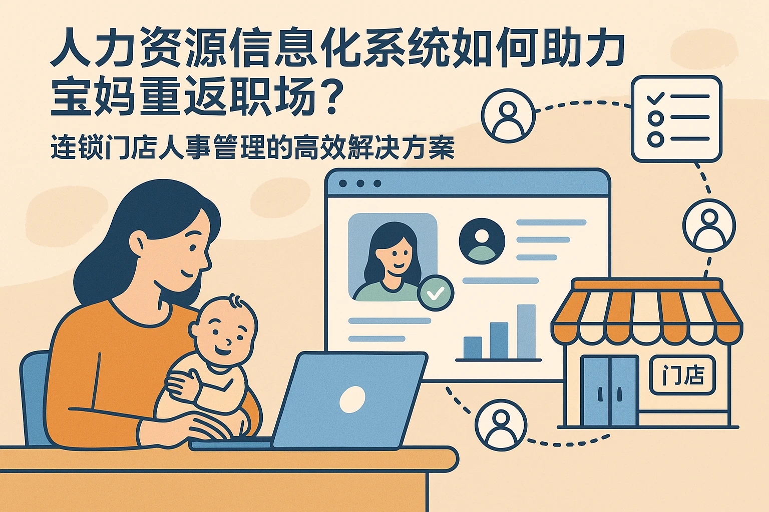 人力资源信息化系统如何助力宝妈重返职场？连锁门店人事管理的高效解决方案