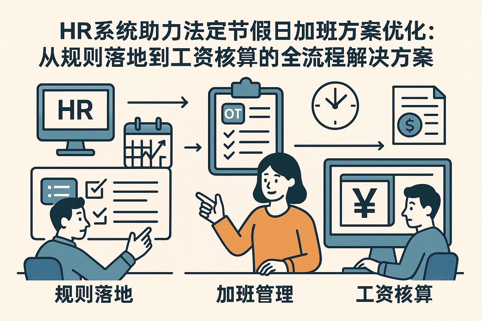 HR系统助力法定节假日加班方案优化：从规则落地到工资核算的全流程解决方案