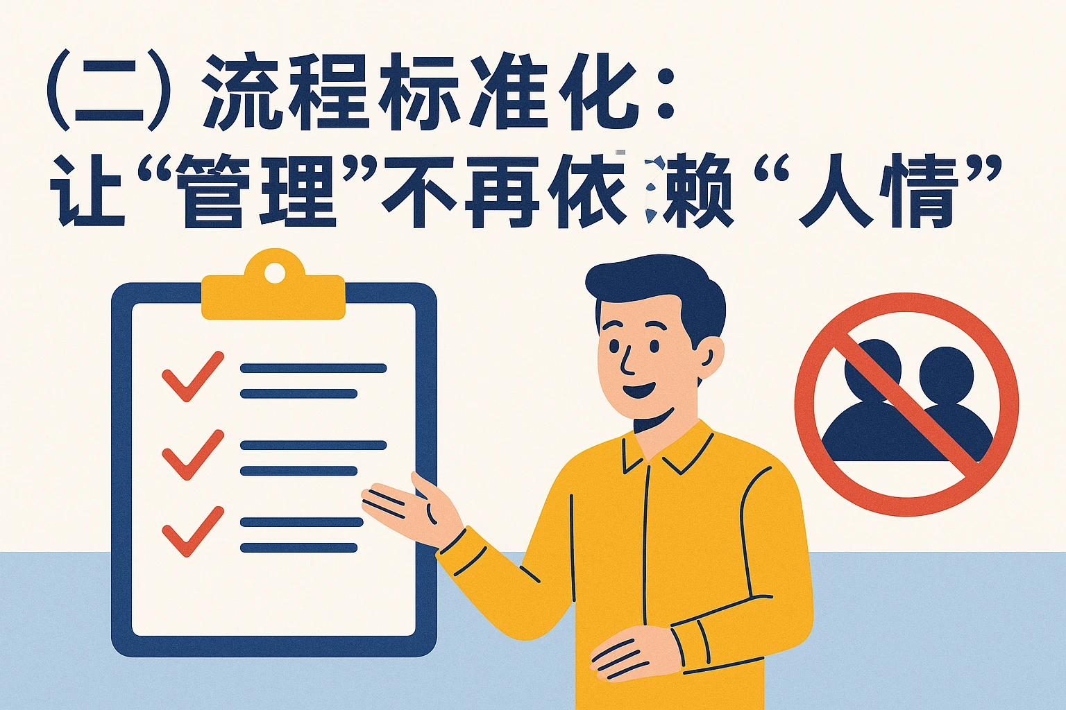 （二）流程标准化：让“管理”不再依赖“人情”