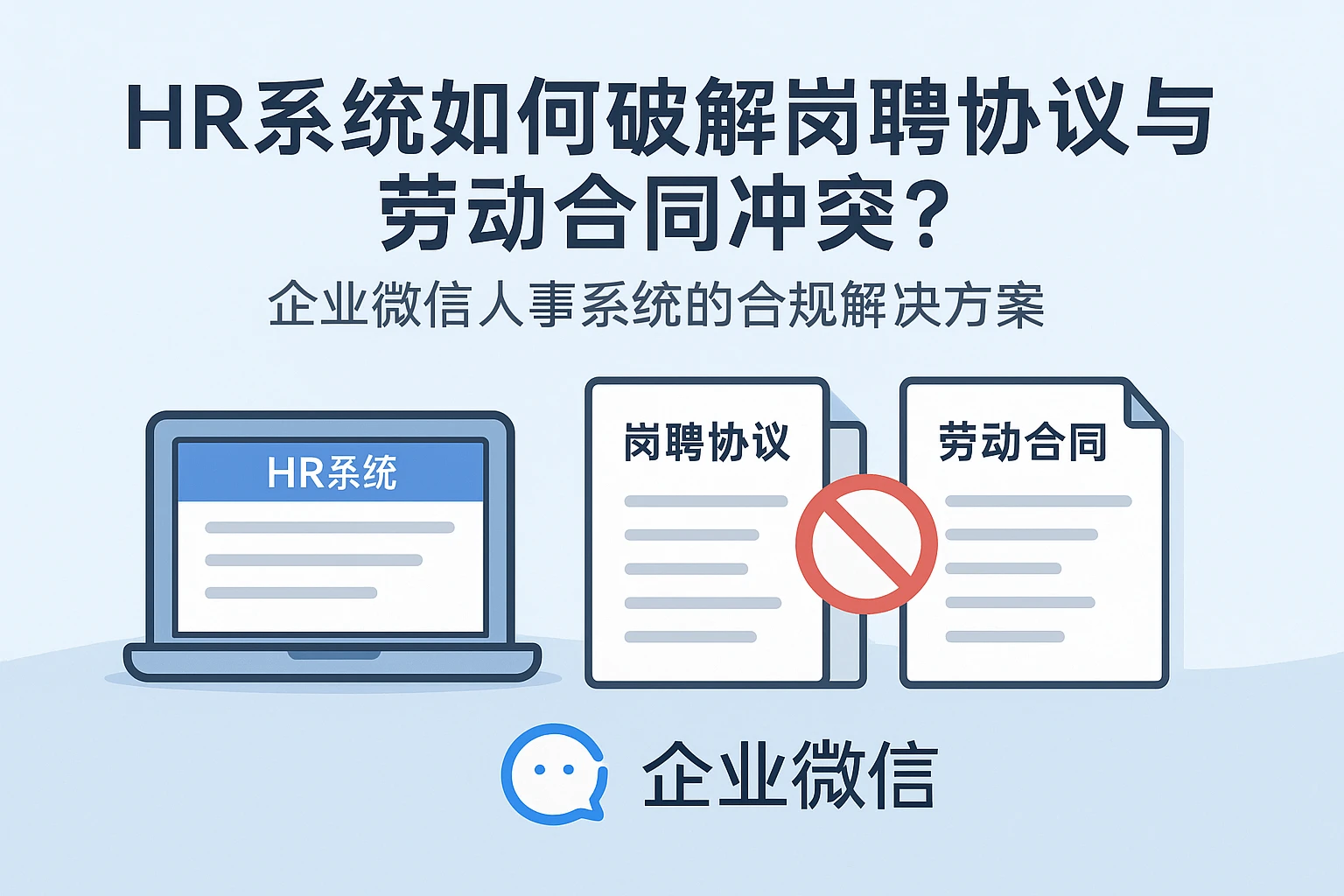 HR系统如何破解岗聘协议与劳动合同冲突？企业微信人事系统的合规解决方案