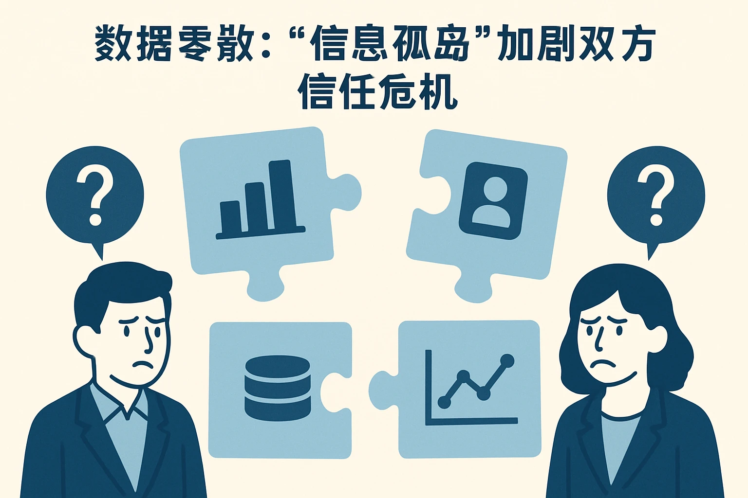 2. 数据零散：“信息孤岛”加剧双方信任危机