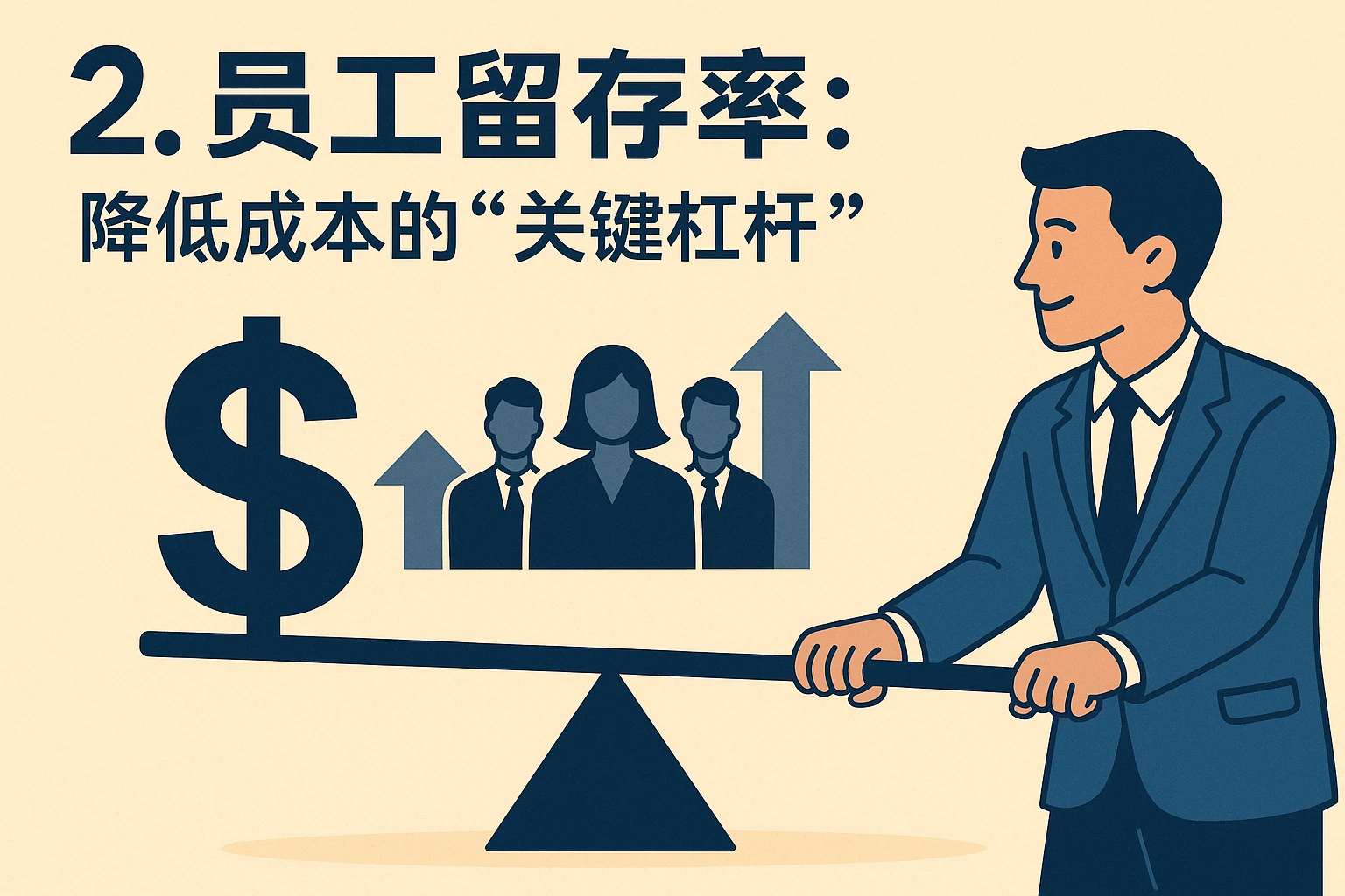 2. 员工留存率：降低成本的“关键杠杆”