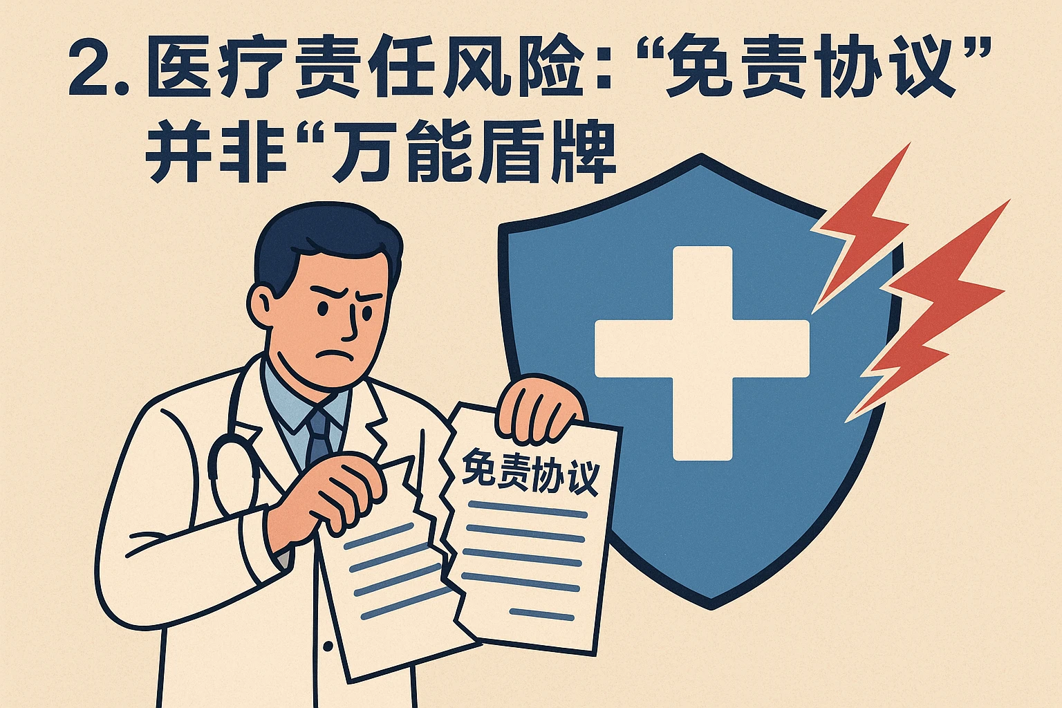 2. 医疗责任风险：“免责协议”并非“万能盾牌”