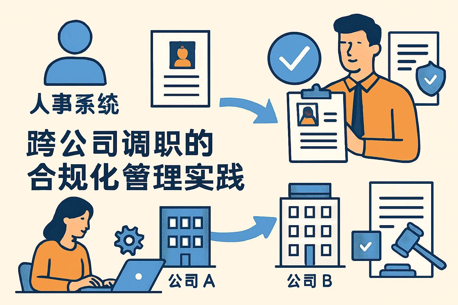 人事系统案例：跨公司调职的合规化管理实践