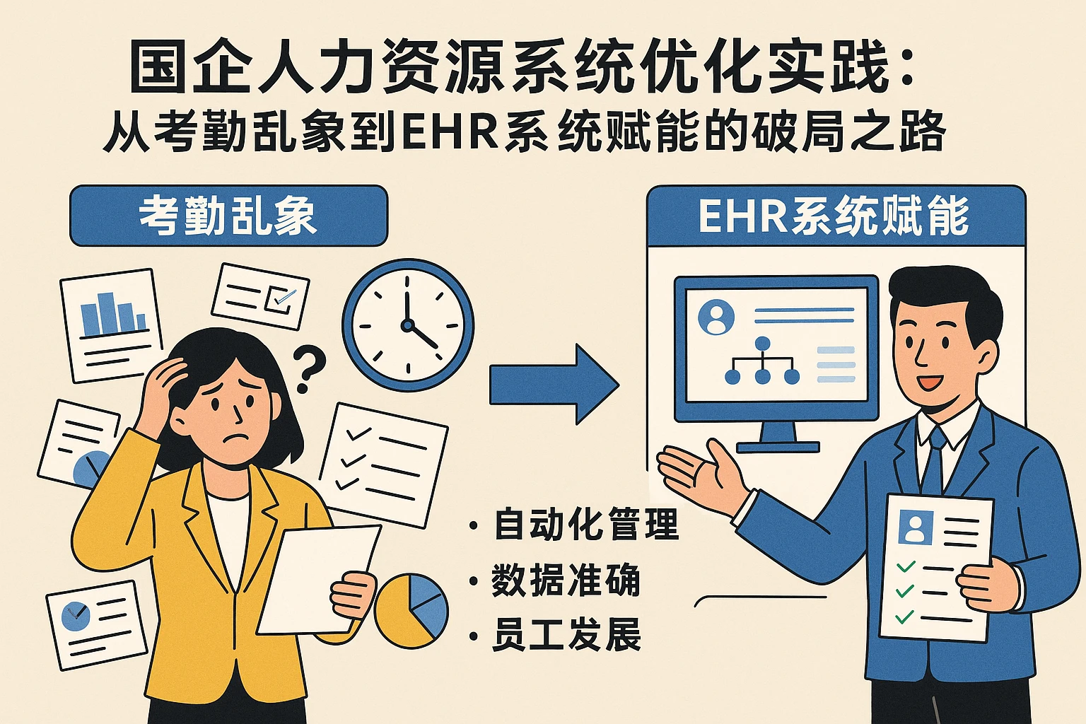 国企人力资源系统优化实践:从考勤乱象到EHR系统赋能的破局之路