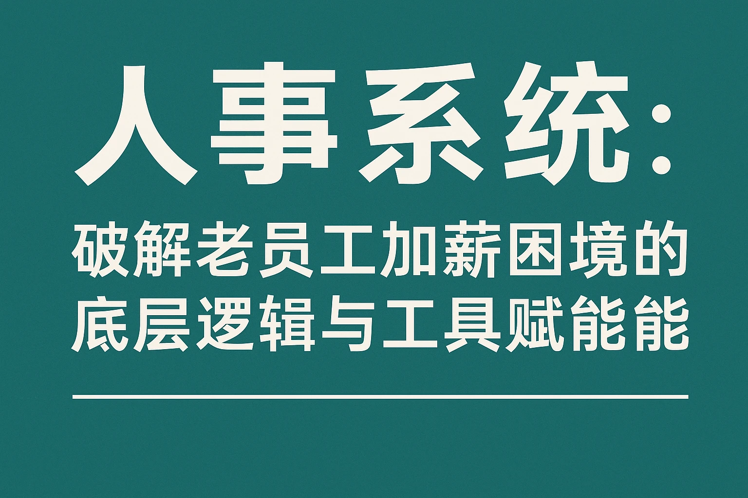 人事系统:破解老员工加薪困境的底层逻辑与工具赋能
