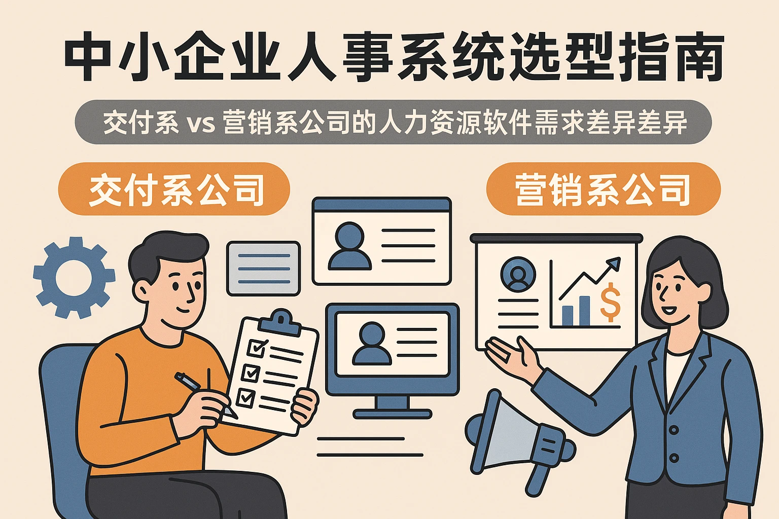 中小企业人事系统选型指南：交付系vs营销系公司的人力资源软件需求差异