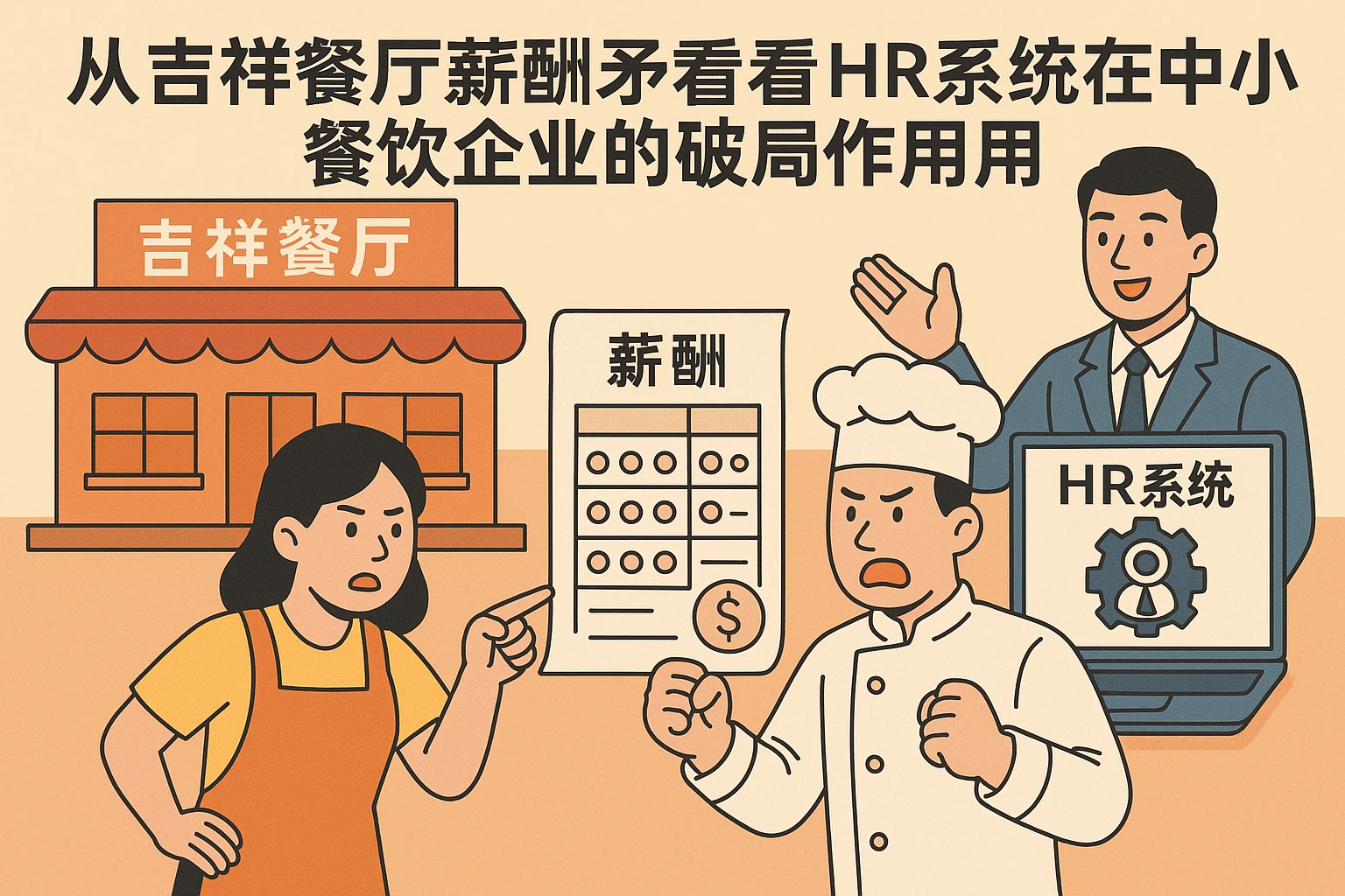 从吉祥餐厅薪酬矛盾看HR系统在中小餐饮企业的破局作用
