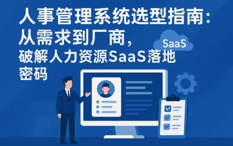 人事管理系统选型指南：从需求到厂商，破解人力资源SaaS落地密码
